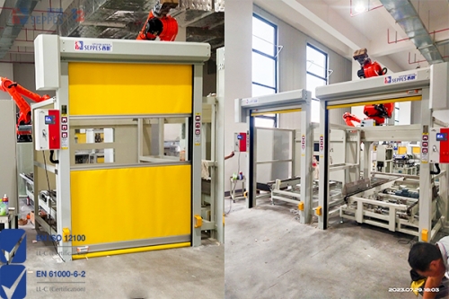 西朗出口设备快速门符合国际CE认证标准，全面进军海外市场