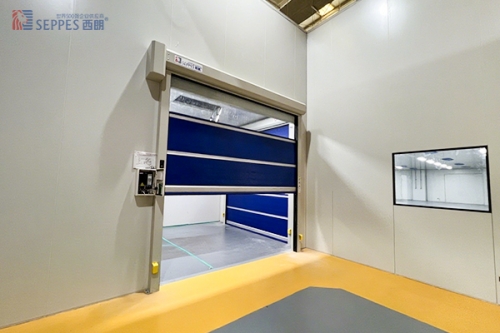 制药自动化工厂洁净间专用：AB互锁高速快速门，秒级启闭，快速密封防尘