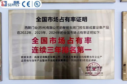 西朗智能门控互联成套设备市占率连续三年领跑，赋能工业自动化升级