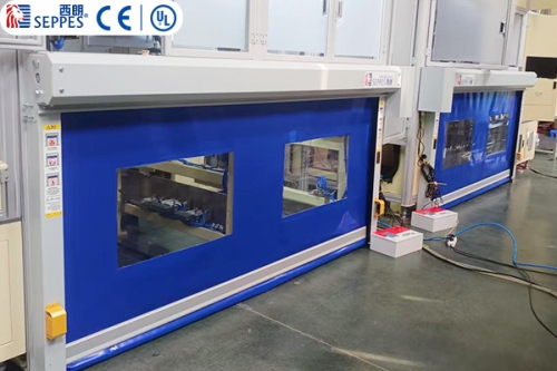 24小时自动化“黑灯车间”安装AGV联动快速门，助力电子车间生产效率跃升