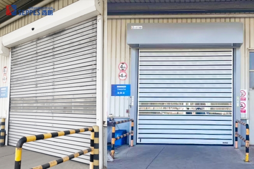 苏州外资企业选择西朗涡轮硬质快速门，替换原有品牌，让工厂进出更智能