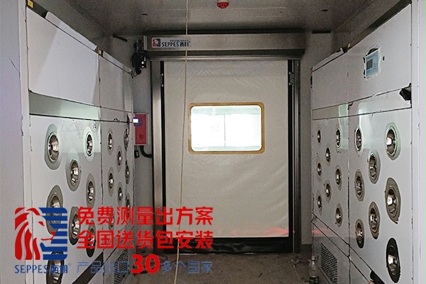 齐鲁制药洁净车间拉链快速门