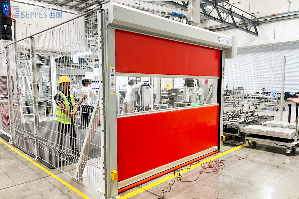 舍弗勒设备间安装西朗防护快速门