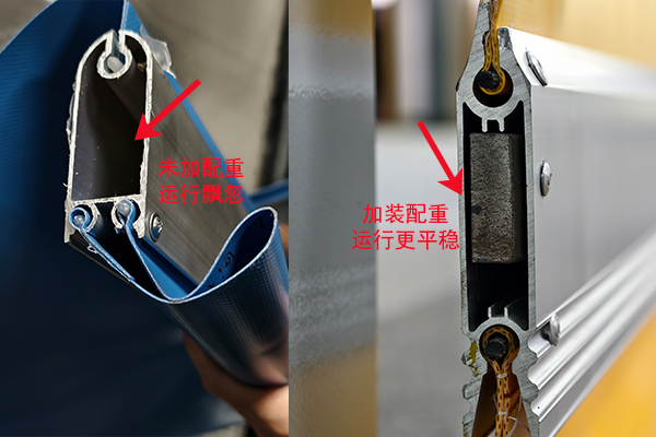 西朗PVC快速门底边增加配重